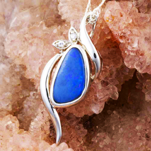 *HAPPY HARMONY STERLING SILVER AUSTRALIAN OPAL NECKLACE *HAPPY HARMONY STERLING SILVER AUSTRALIAN OPAL NECKLACE